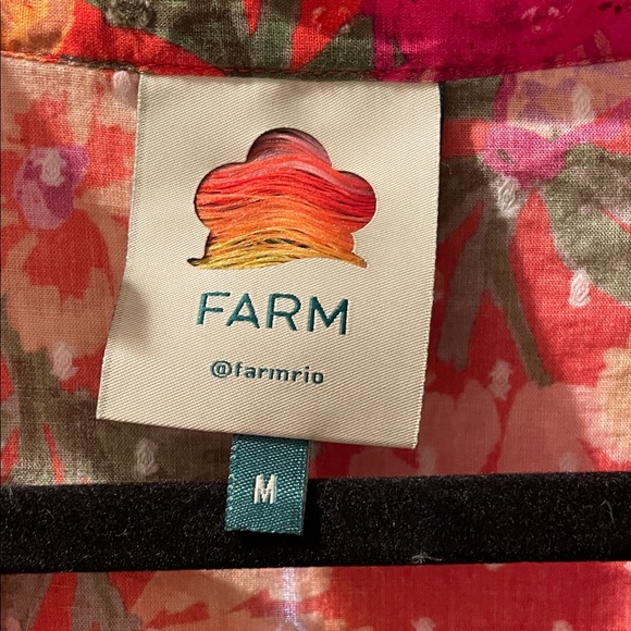 FARM Rio Vibrant Floral Blouse - Red and Orange - Picture 3 of 8